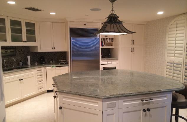 Custom finished inset kitchen in sherwin williams conversion varnish by Top Coat finishers